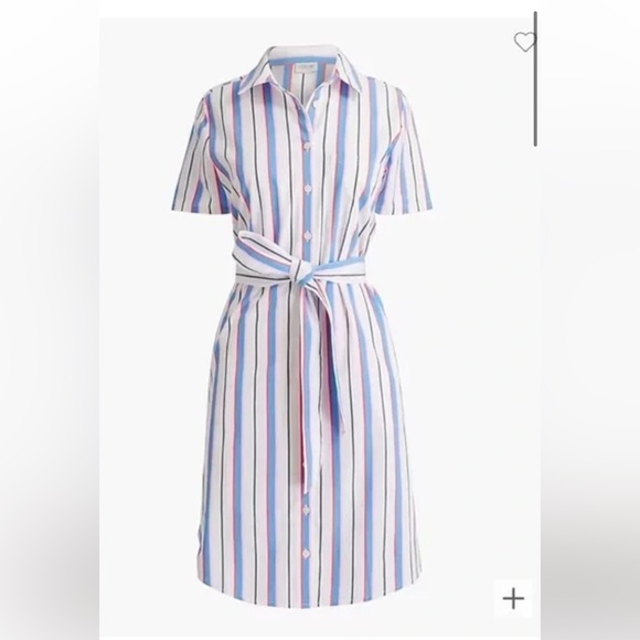 J. Crew Dresses & Skirts - J. Crew Belted Striped Shirt Dress